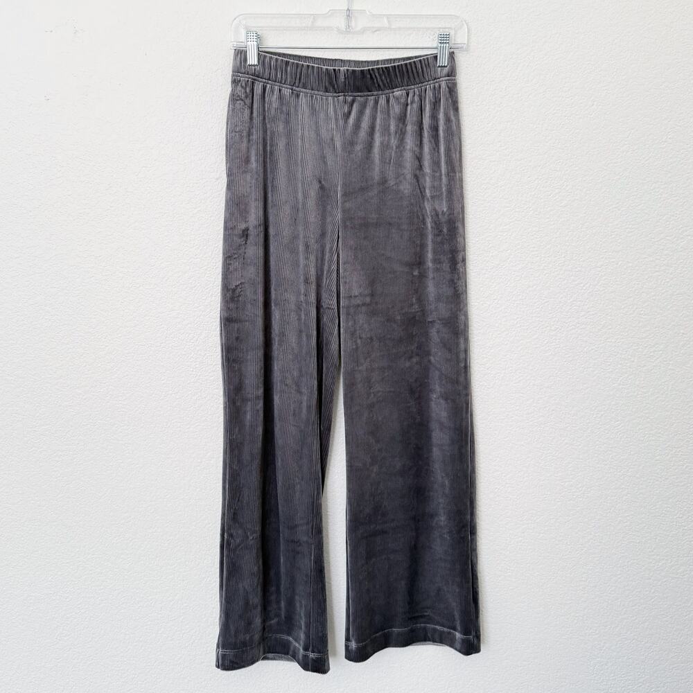 [Soma] Galaxy Gray Velvety Rib Wide Leg Pants NWT Lounge Comfortable Sleep Sz XS